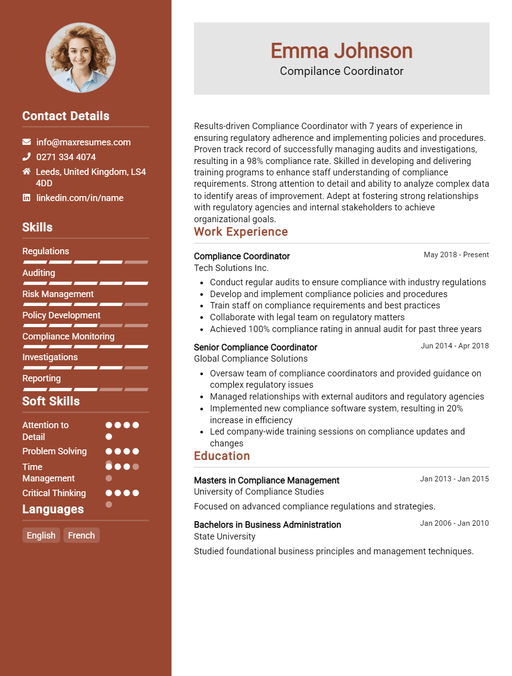 coordinator-resume-sample