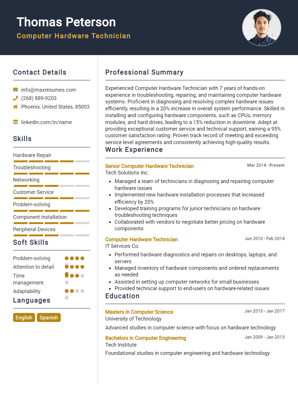 technician-resume-sample