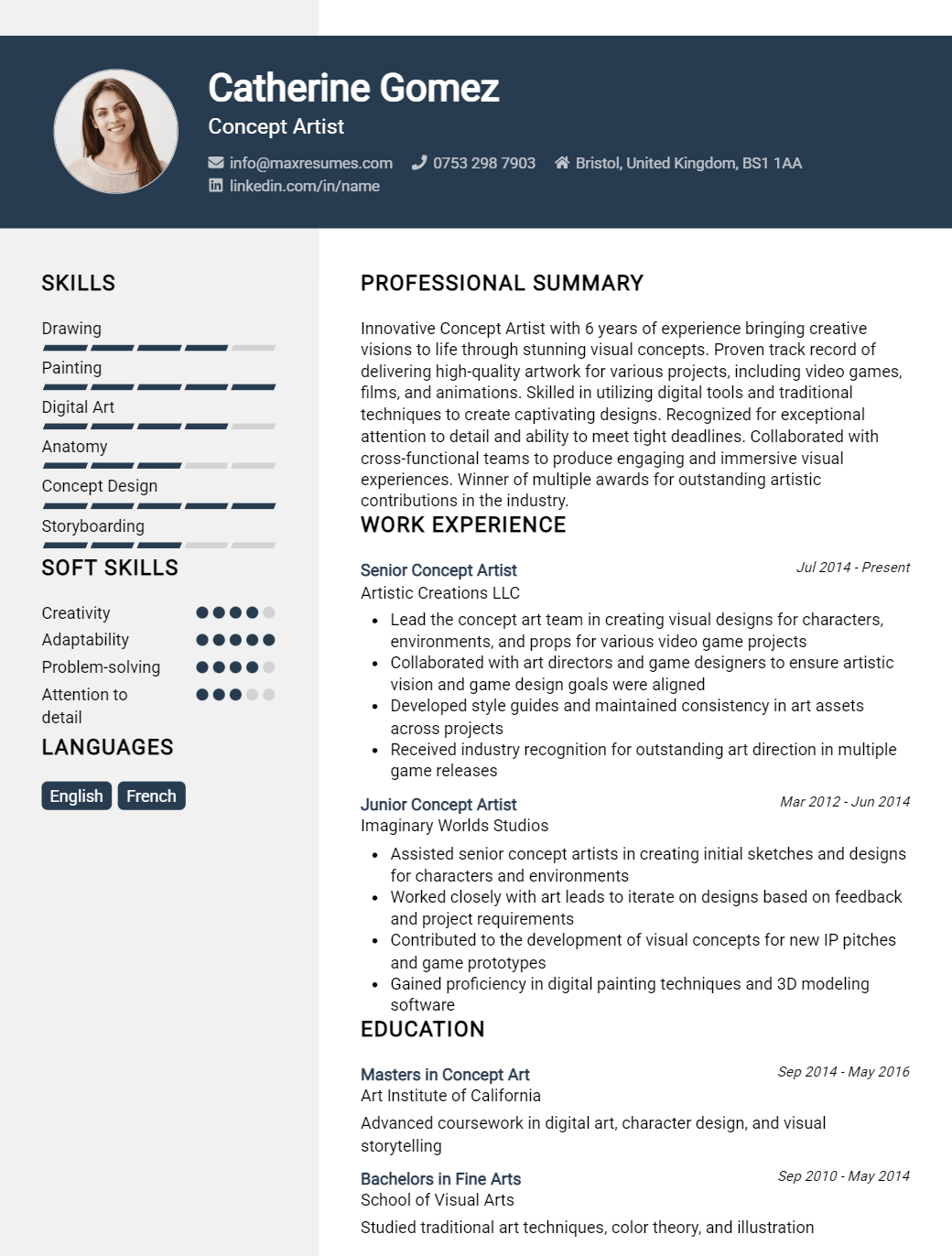 concept-artist-resume-sample