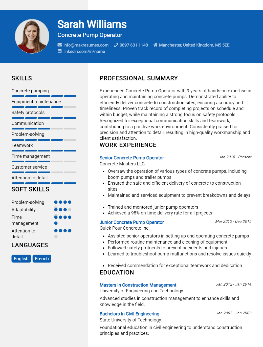 concrete-pump-operator-resume-sample