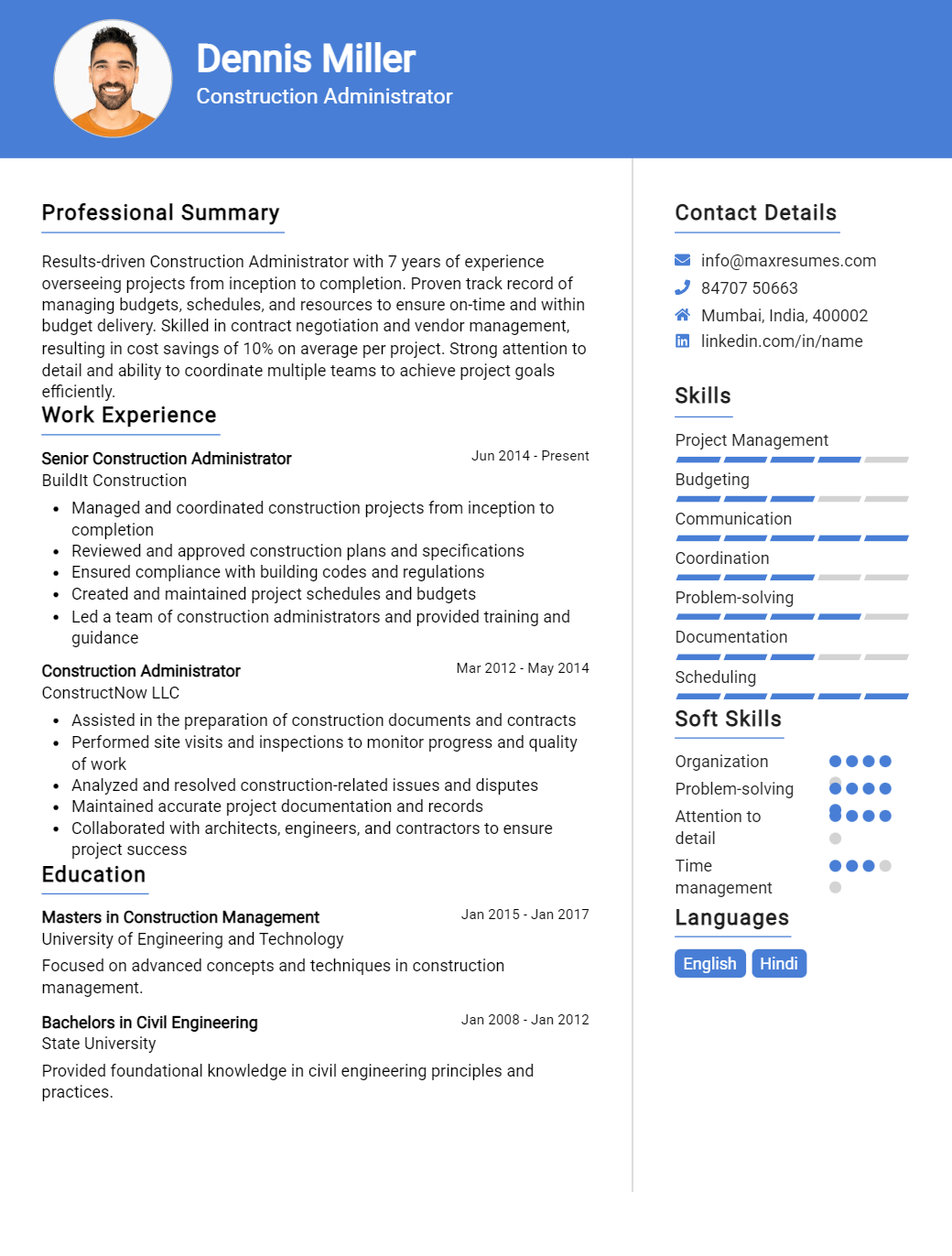 administrator-resume-sample