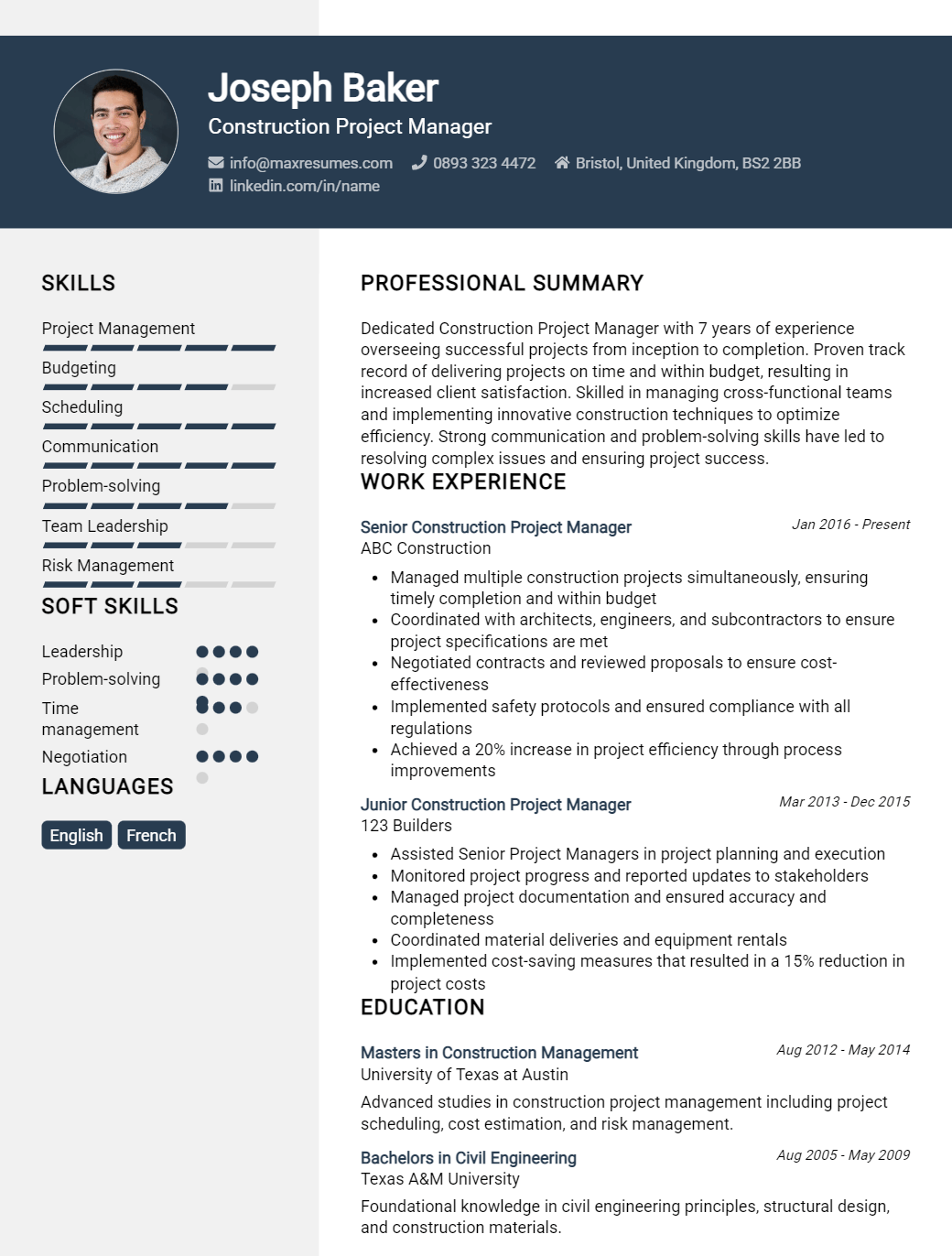 project-manager-resume-sample