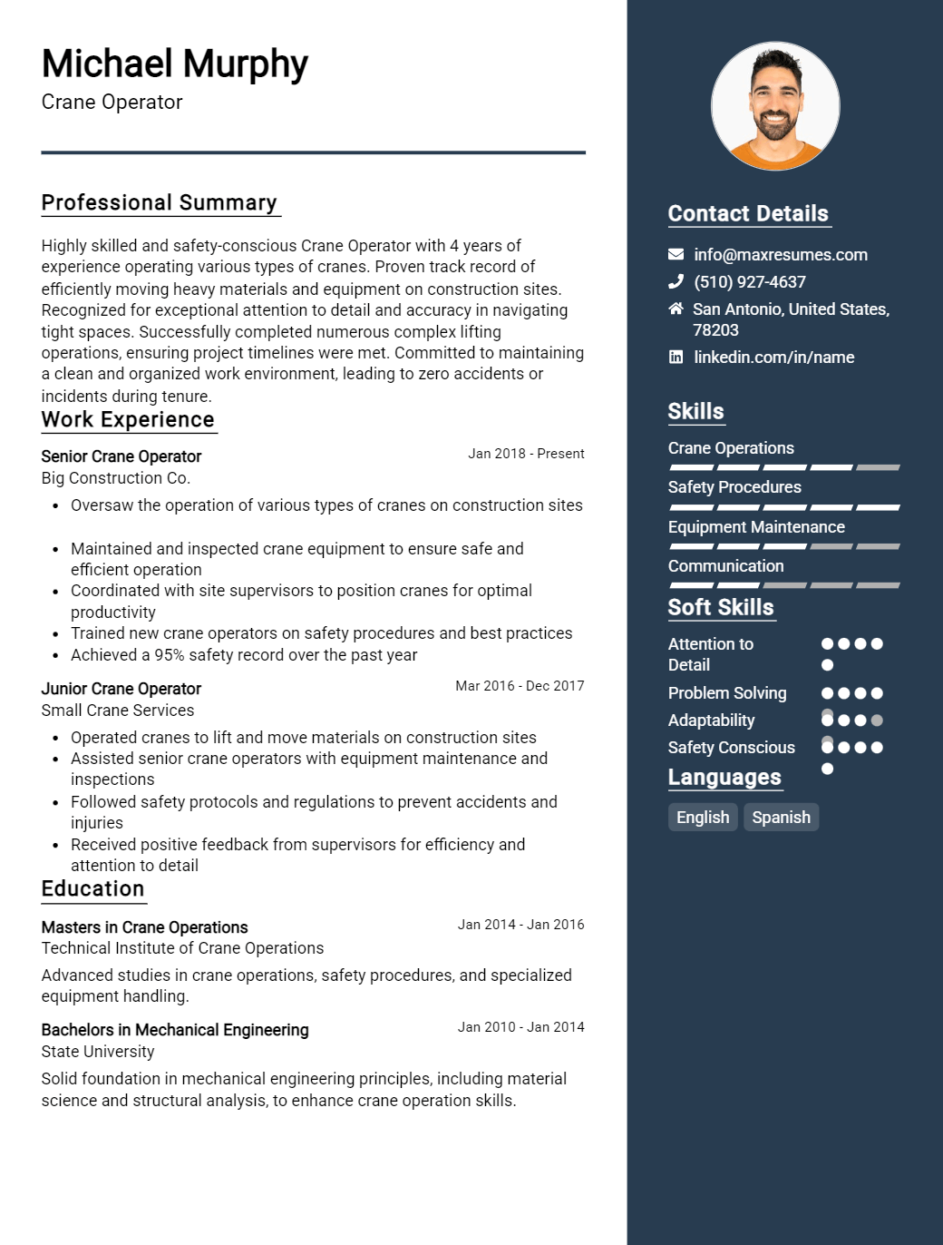 crane-operator-resume-sample