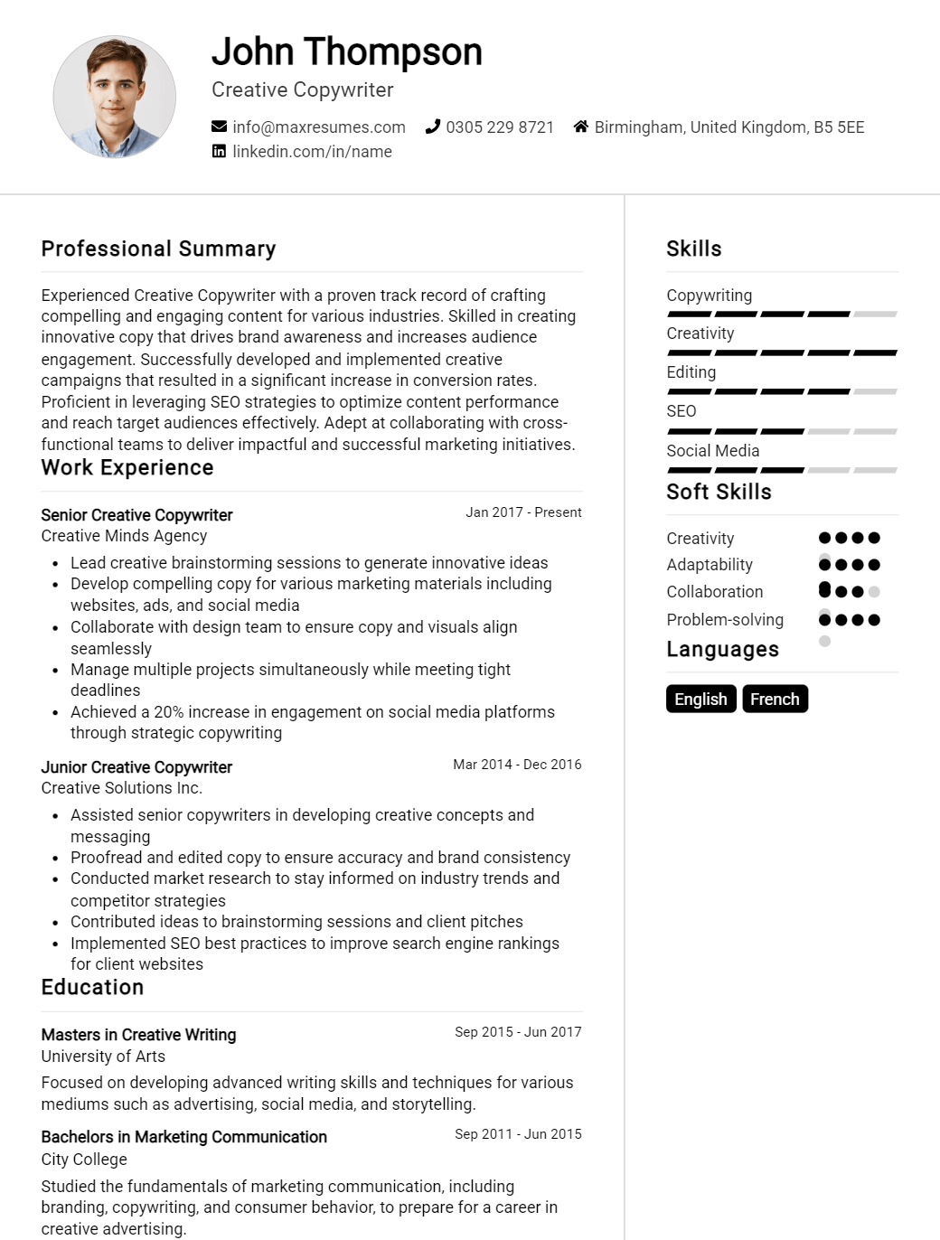 creative-copywriter-resume-sample