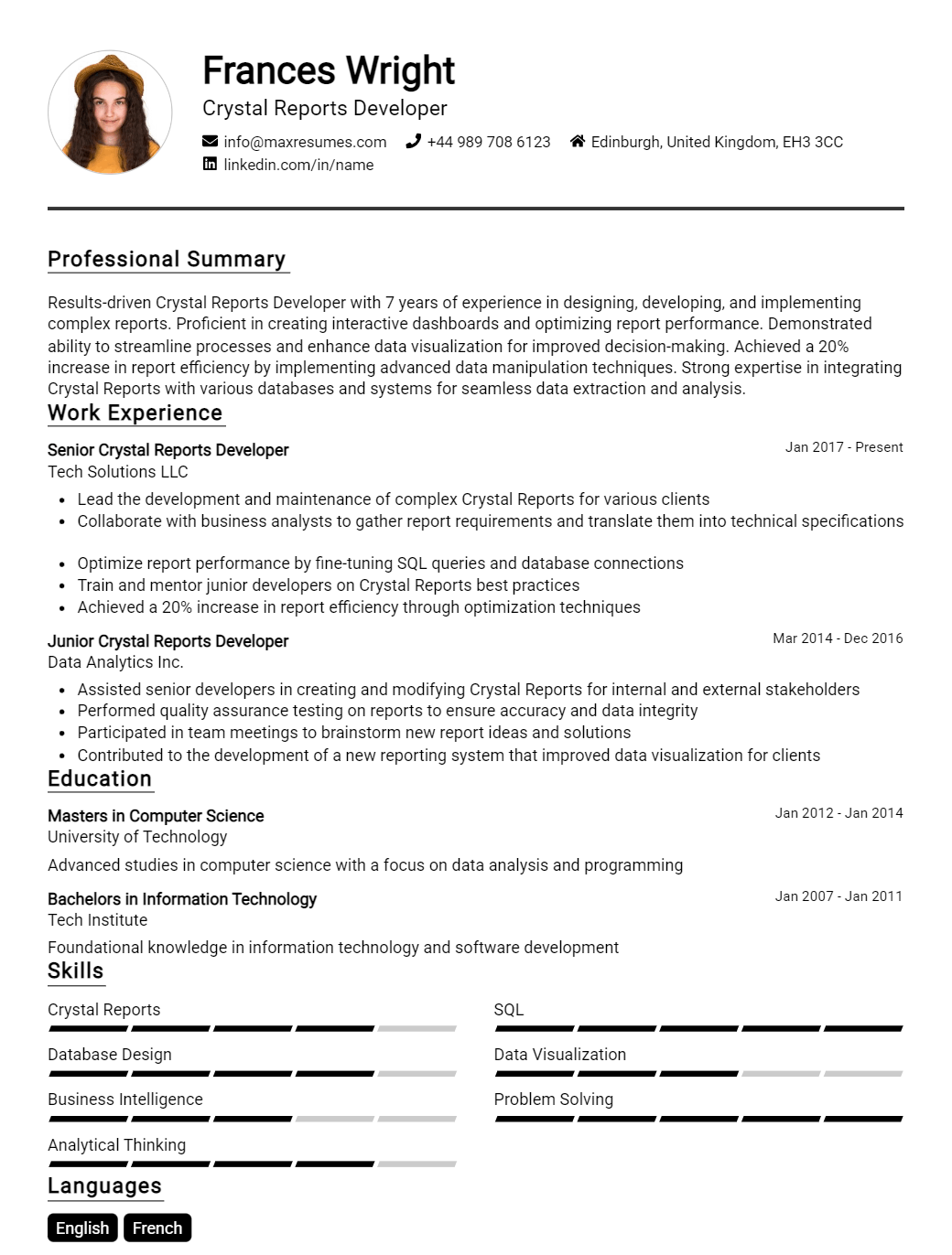 crystal-reports-developer-resume-sample