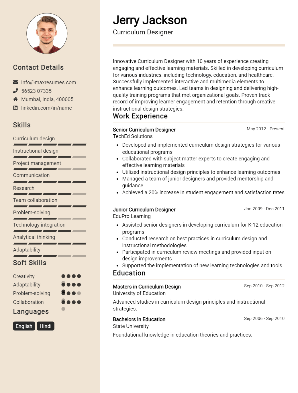 curriculum-designer-resume-sample