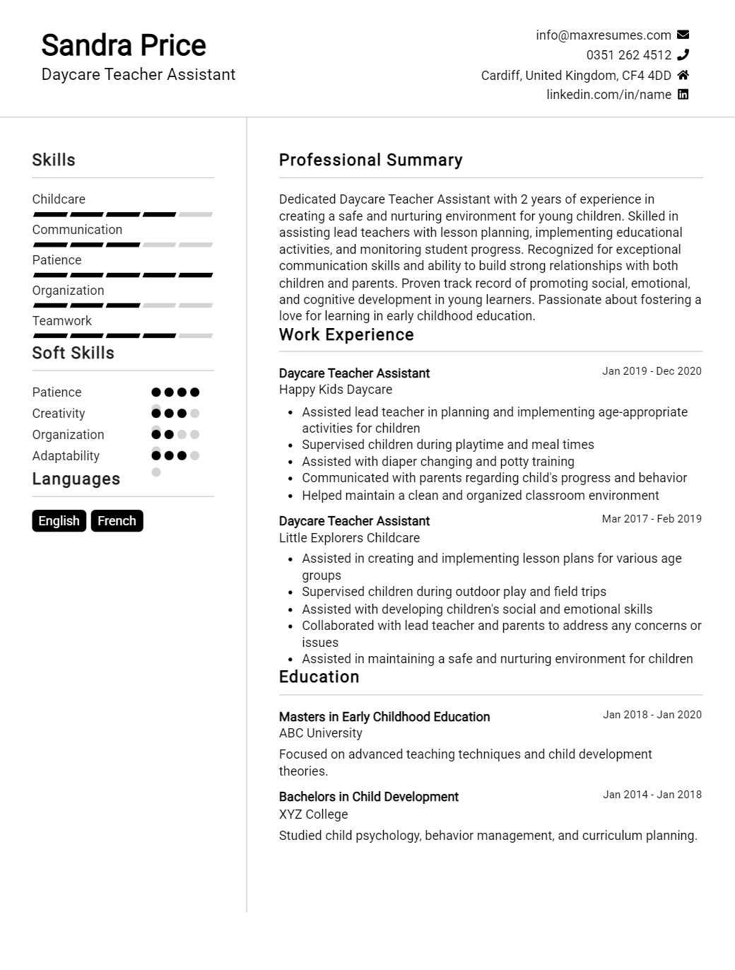 daycare-teacher-assistant-resume-sample