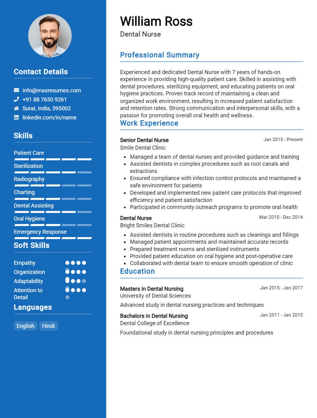 dental-nurse-resume-sample