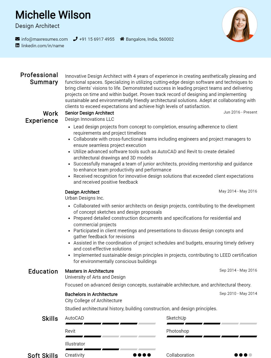 design-architect-resume-sample