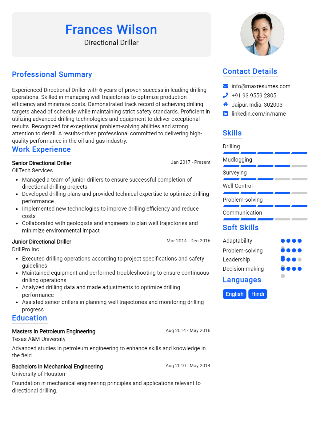 directional-driller-resume-sample