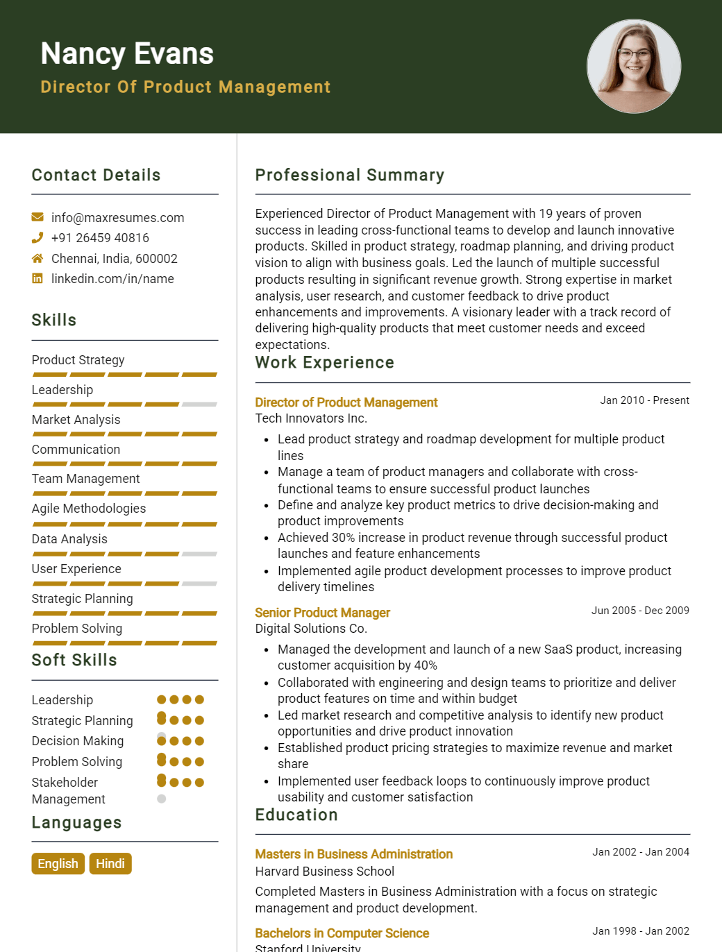 director-of-product-management-resume-sample