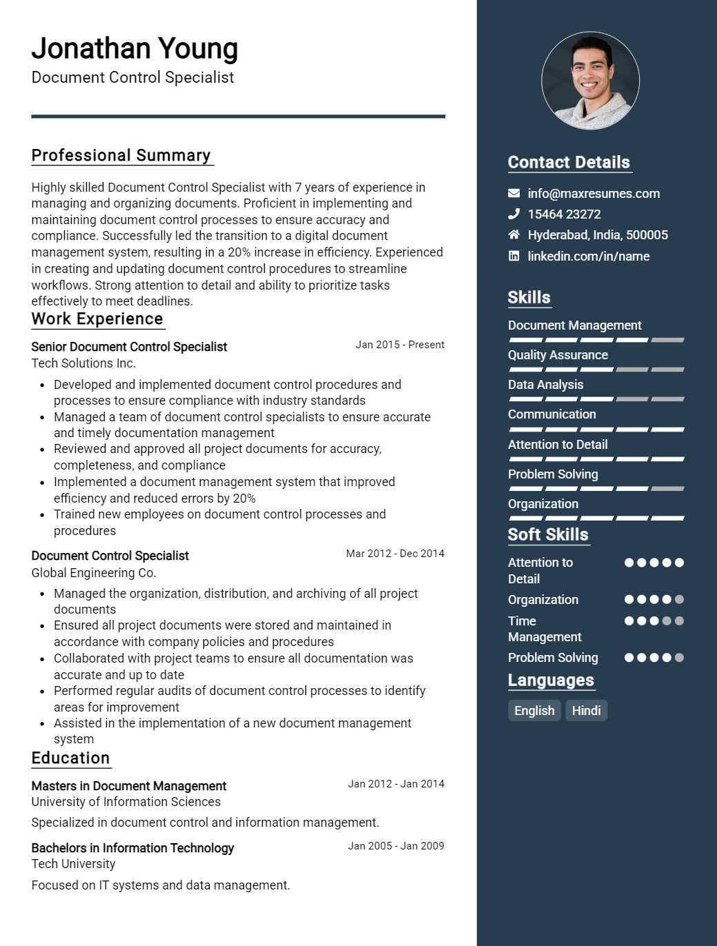 document-control-specialist-resume-sample