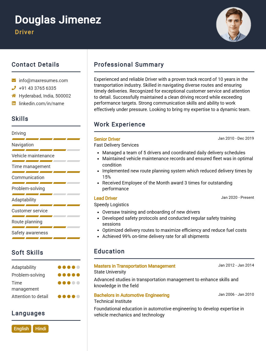 driver-resume-sample