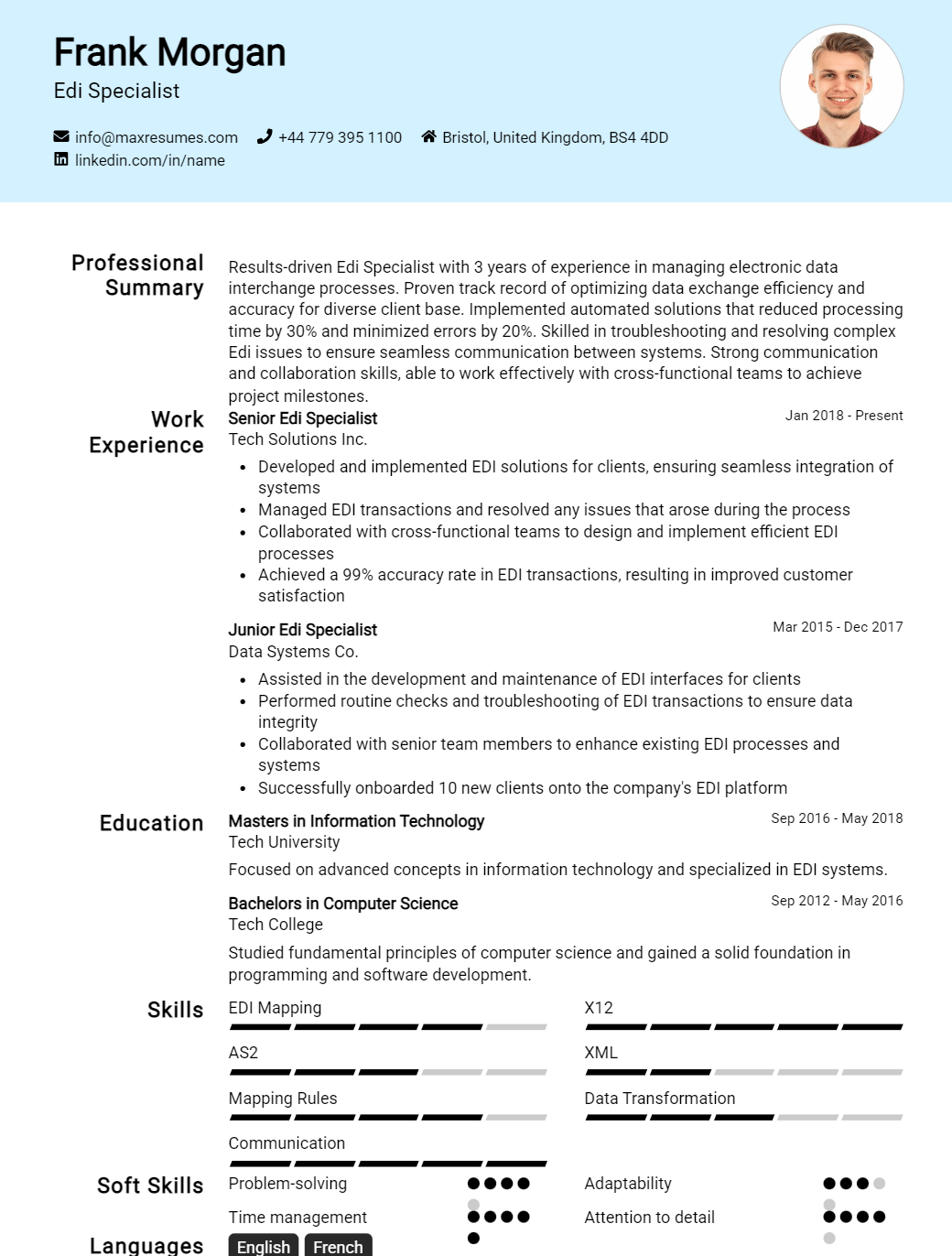 edi-specialist-resume-sample