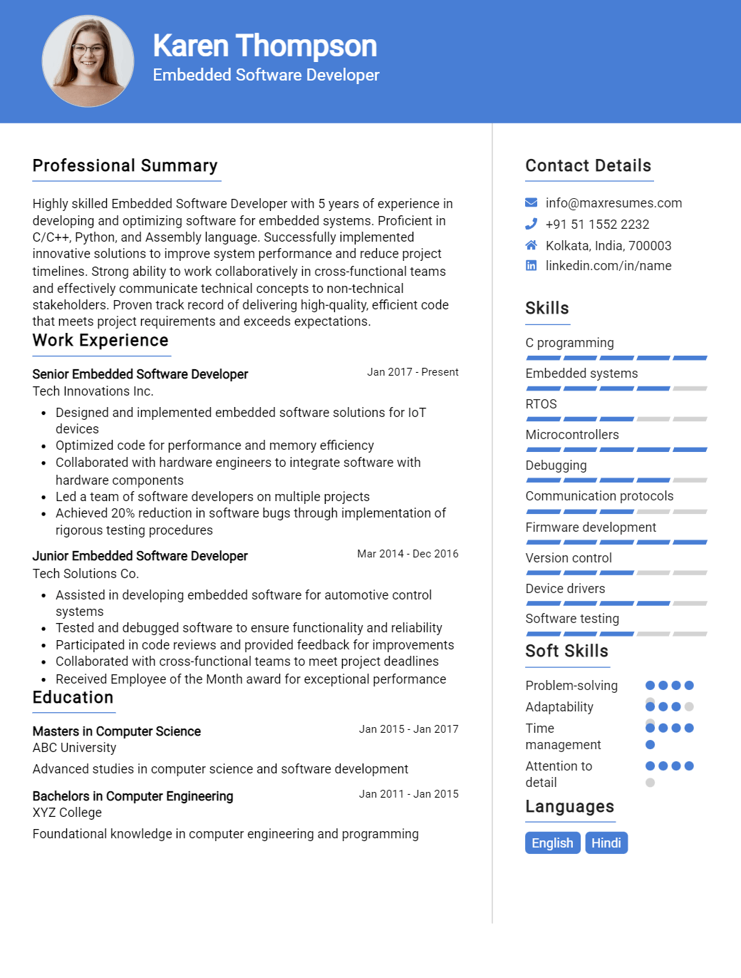 embedded-software-developer-resume-sample