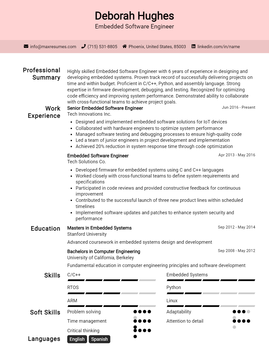 embedded-software-engineer-resume-sample