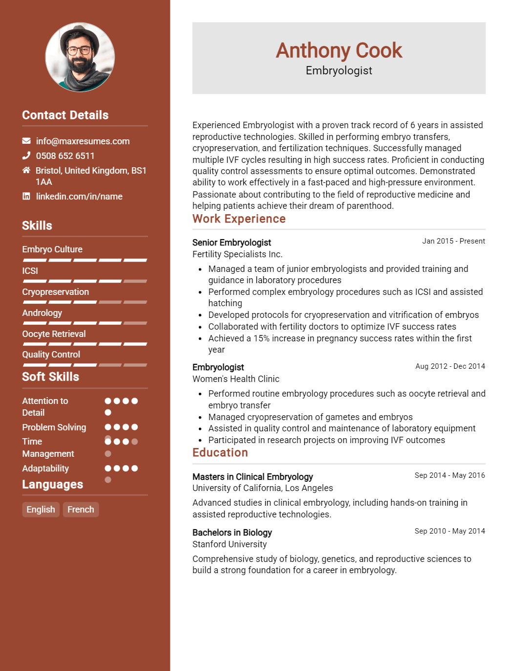 embryologist-resume-sample