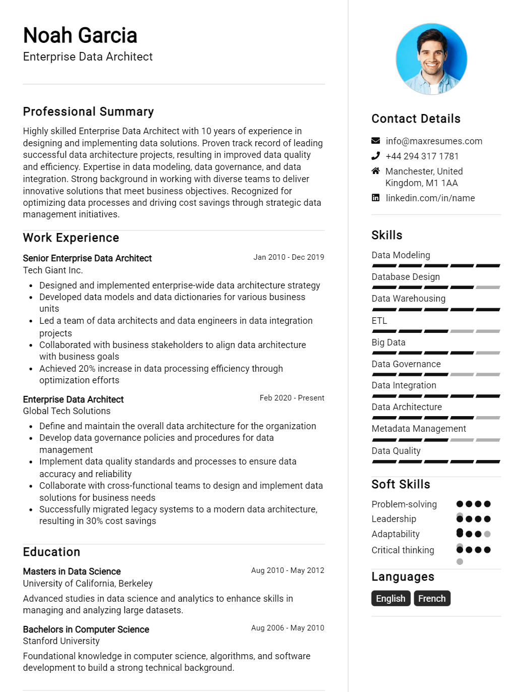 enterprise-data-architect-resume-sample