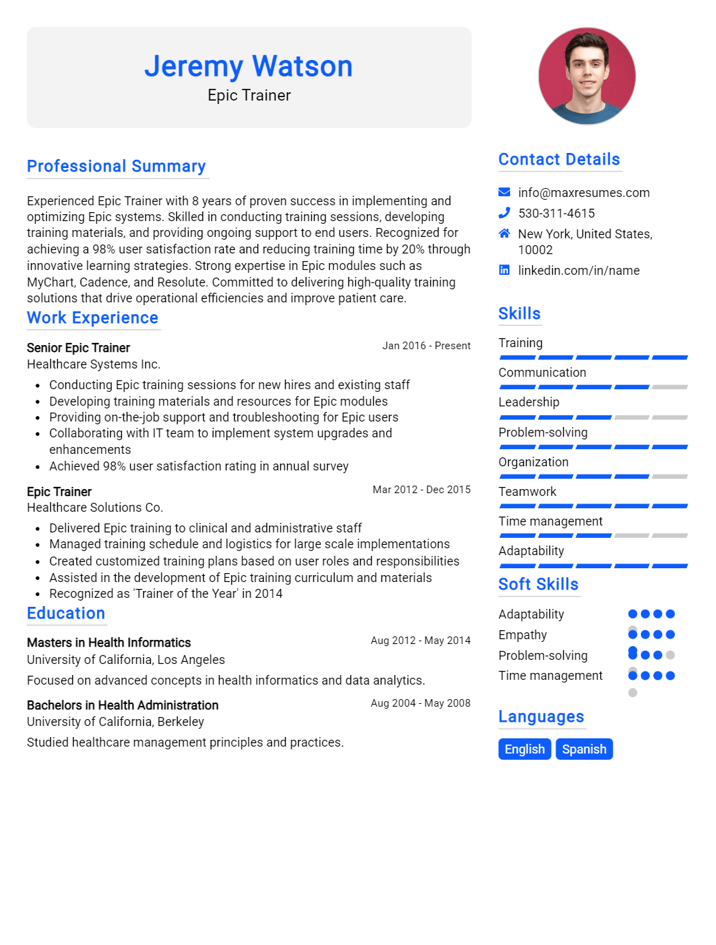 epic-trainer-resume-sample