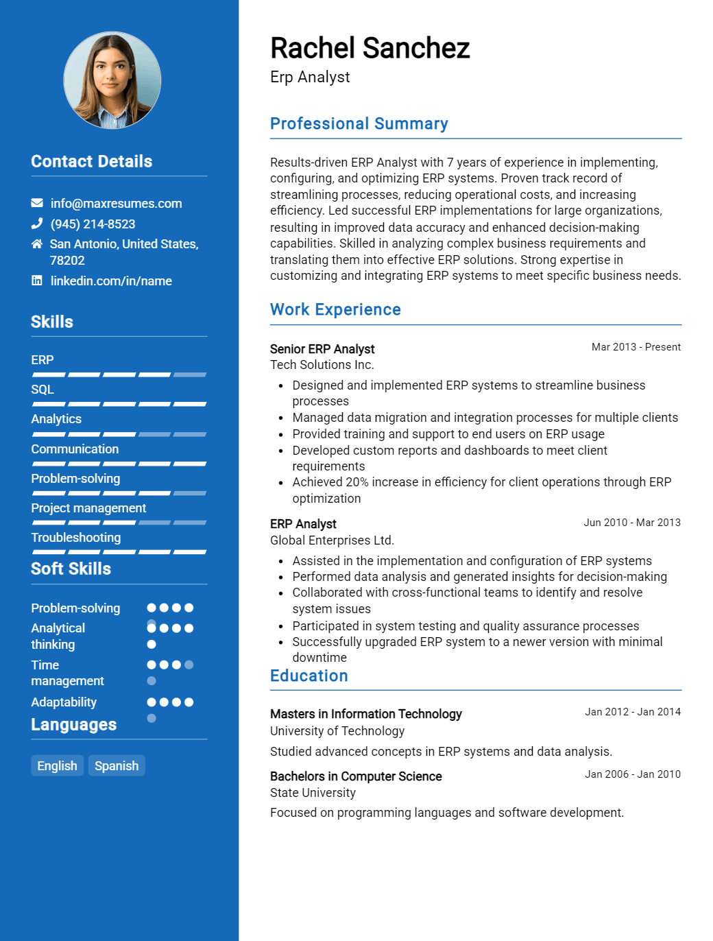 erp-analyst-resume-sample