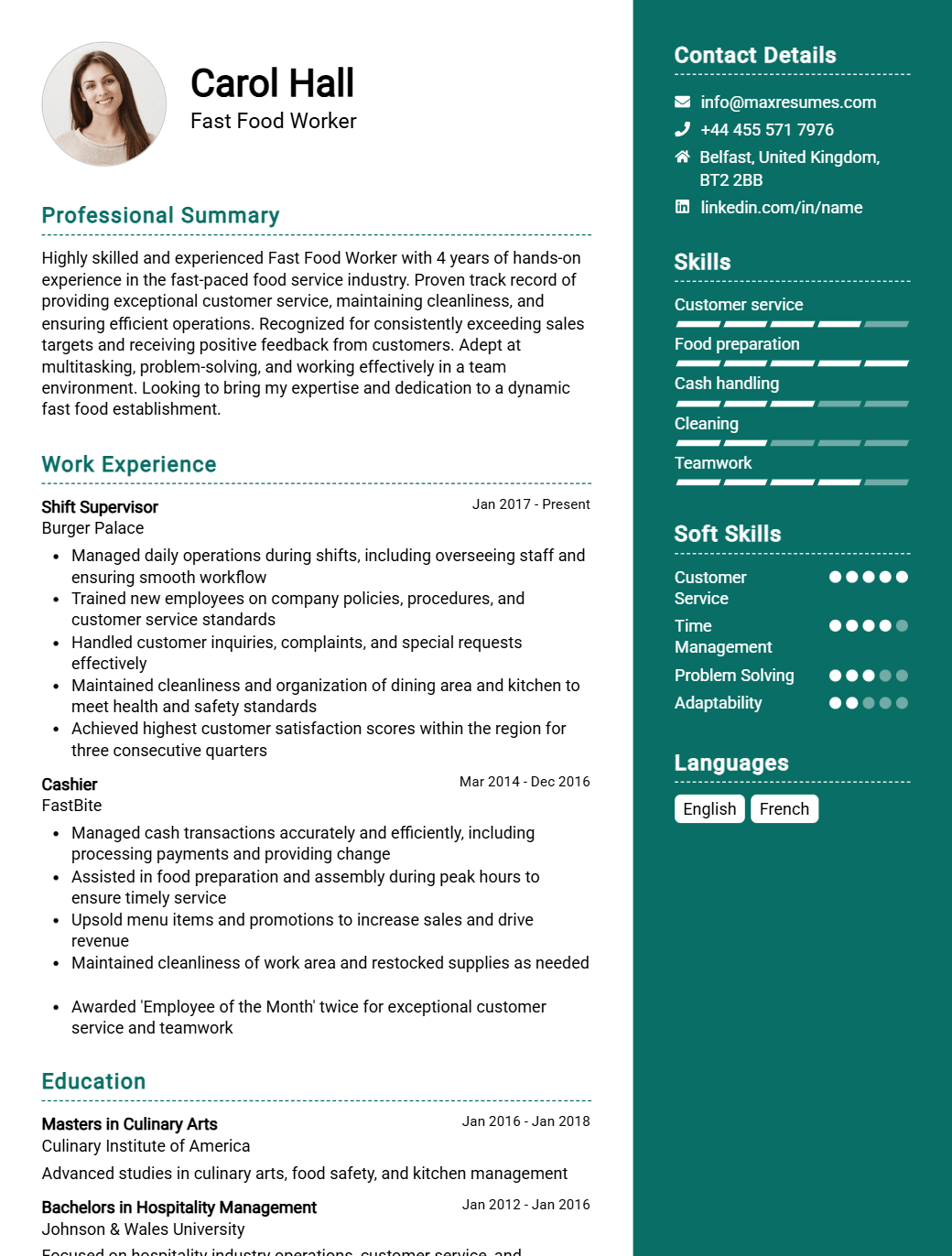 fast-food-worker-resume-sample
