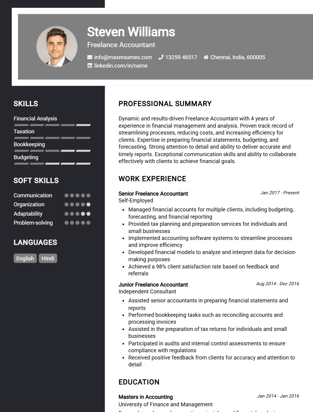 freelance-accountant-resume-sample