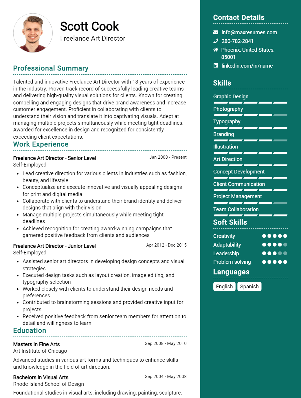 freelance-art-director-resume-sample