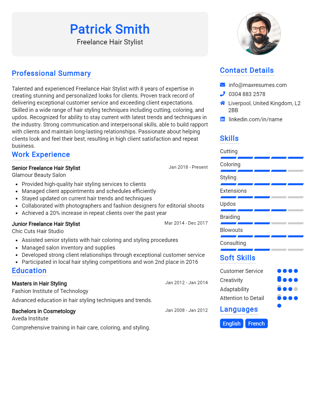 freelance-hair-stylist-resume-sample