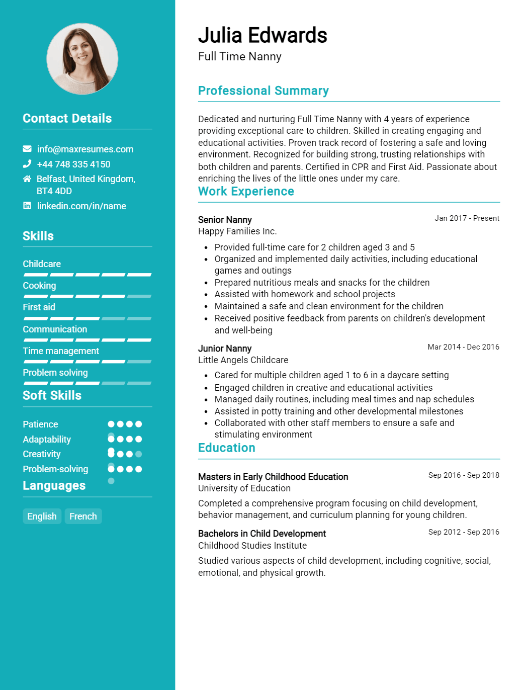 full-time-nanny-resume-sample