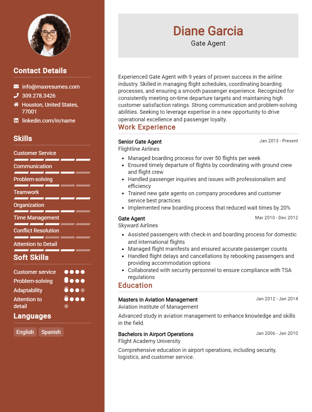 gate-agent-resume-sample