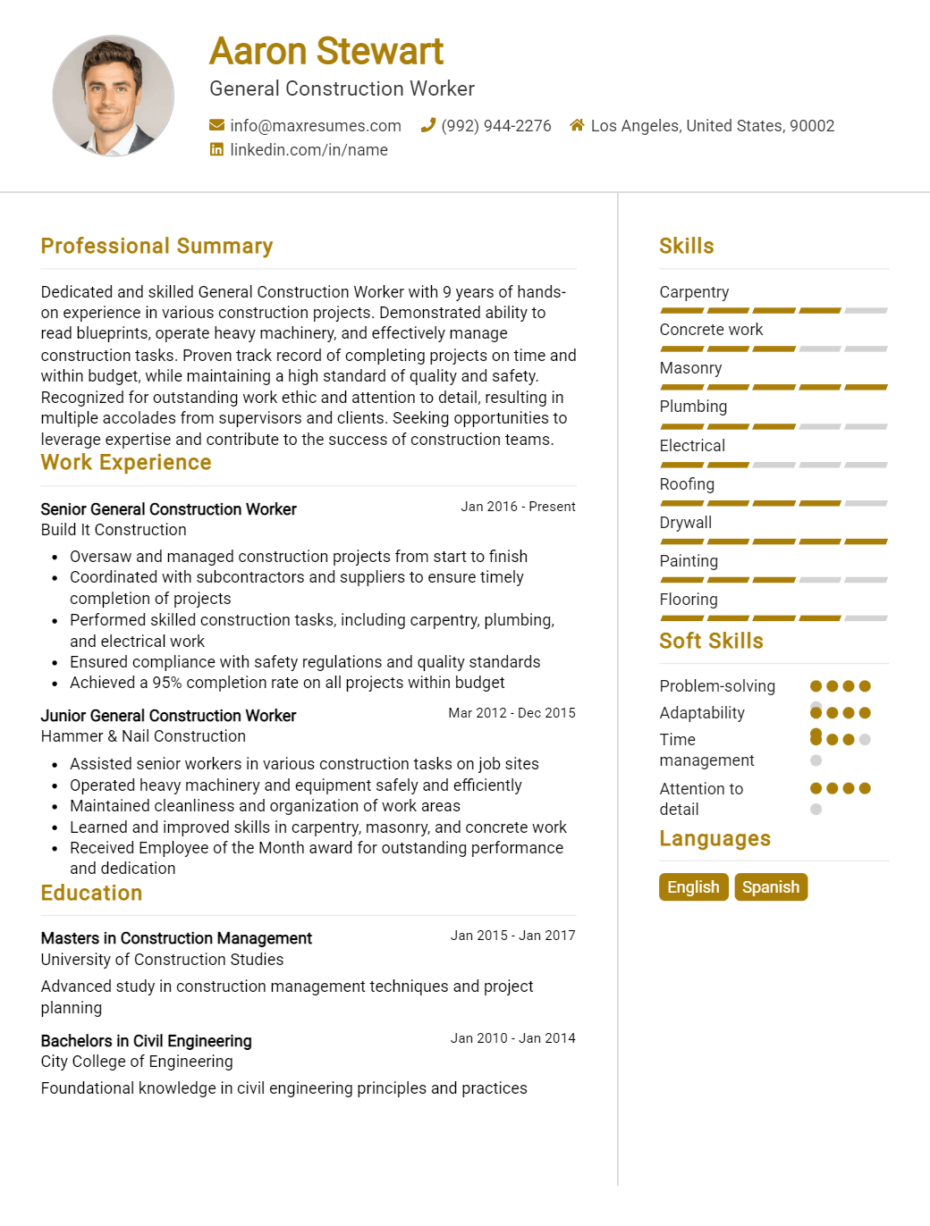general-construction-worker-resume-sample