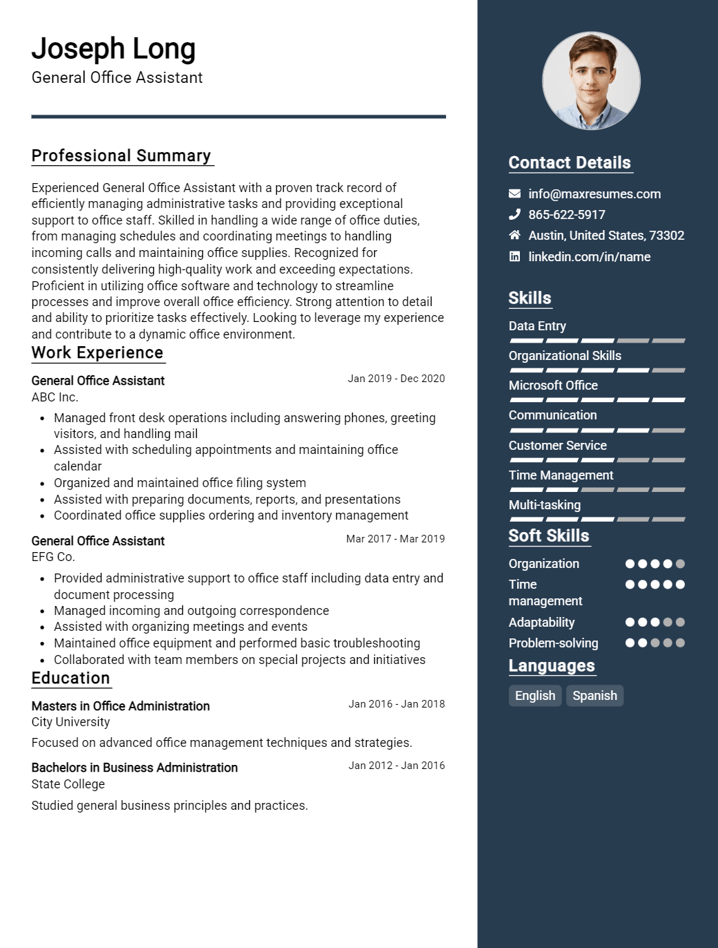 general-office-assistant-resume-sample