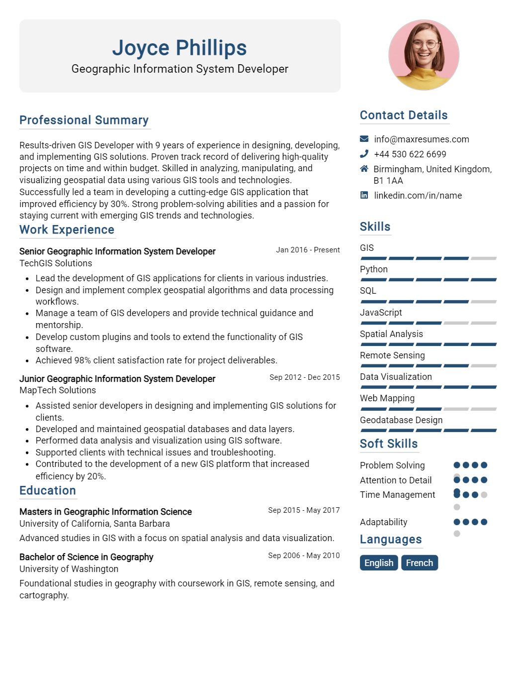 geographic-information-system-developer-resume-sample