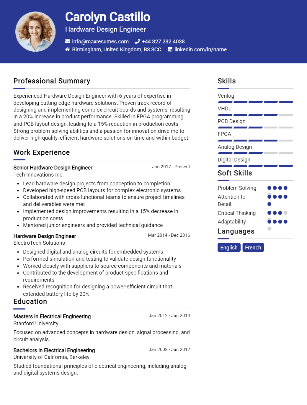 design-engineer-resume-sample