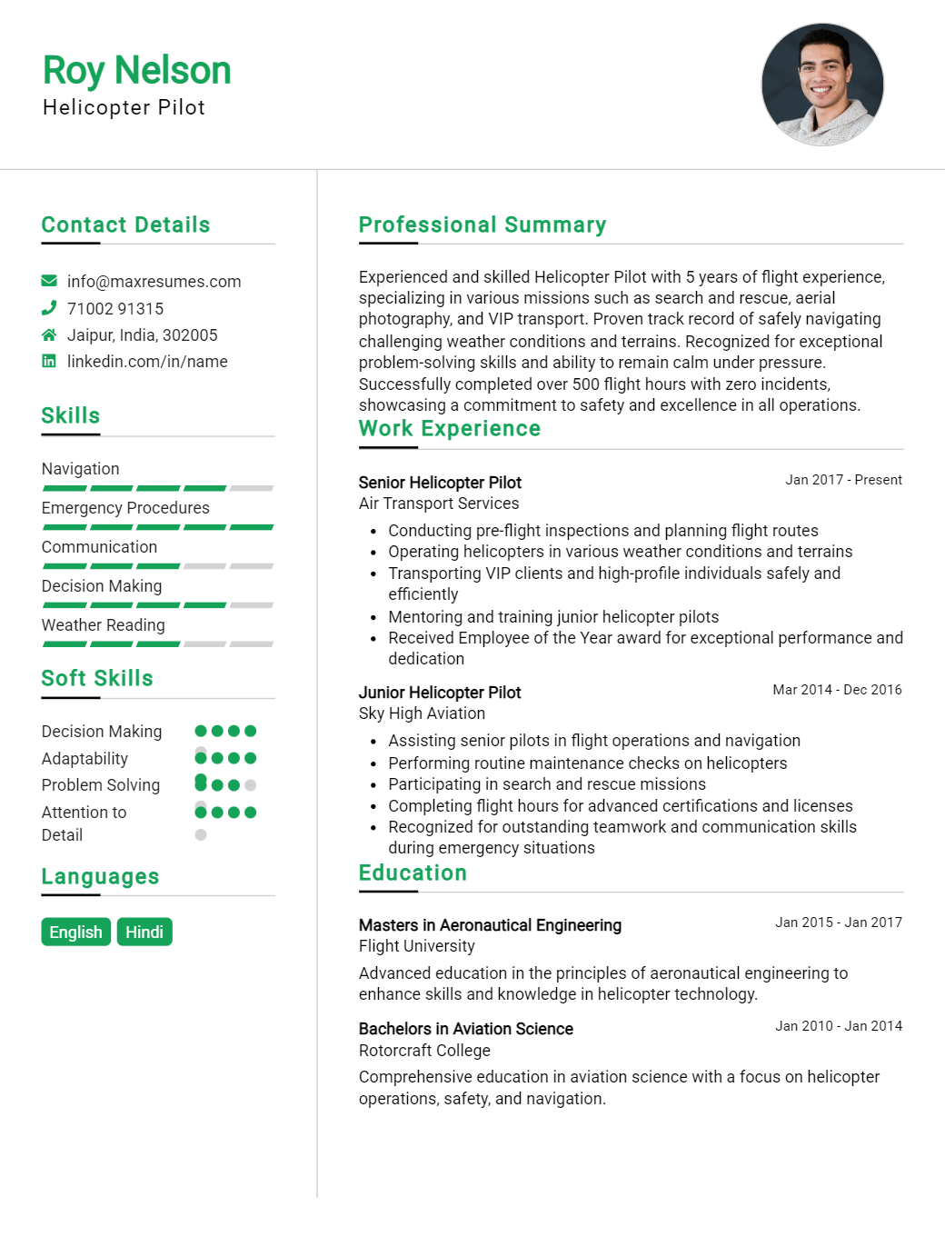 helicopter-pilot-resume-sample