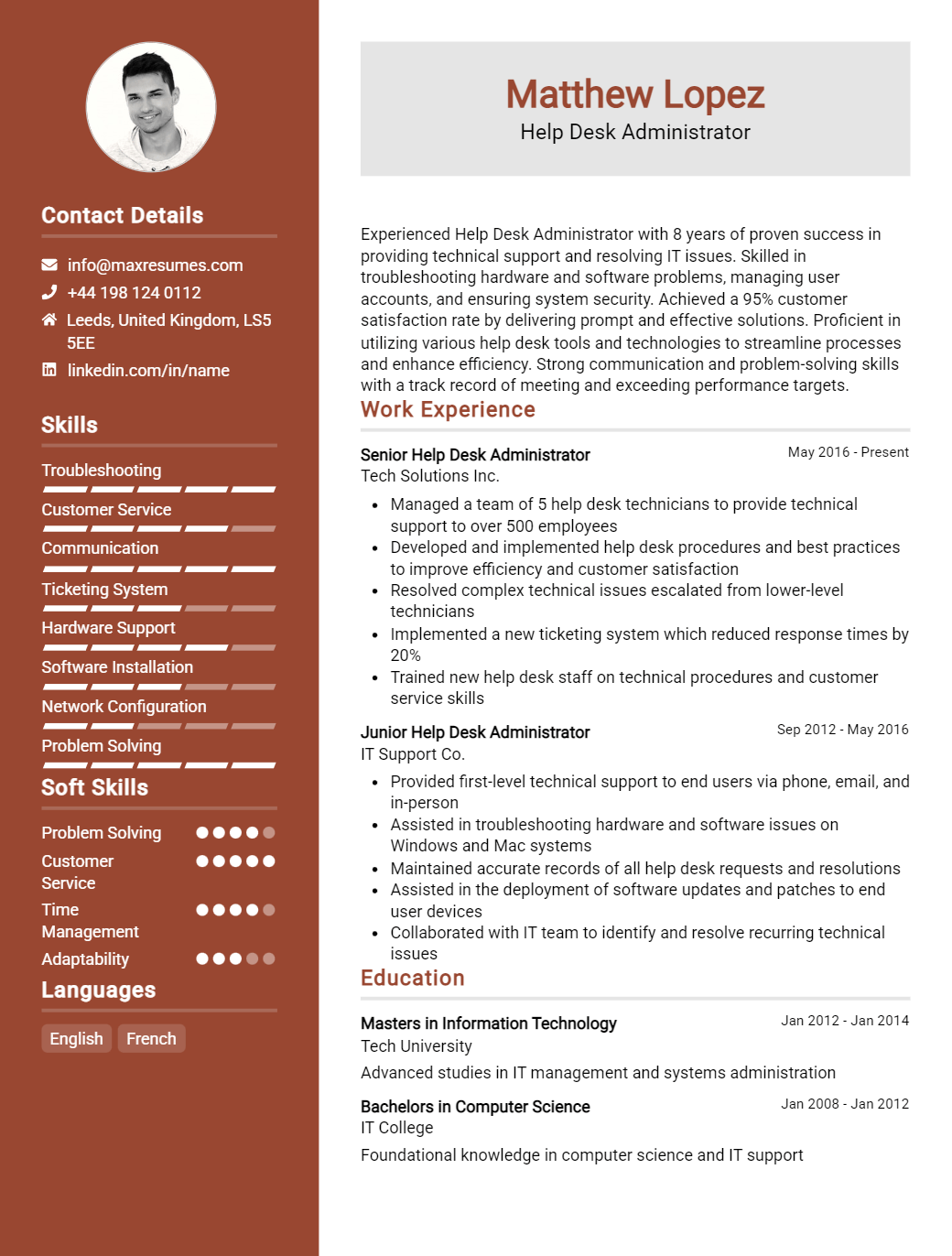 help-desk-administrator-resume-sample