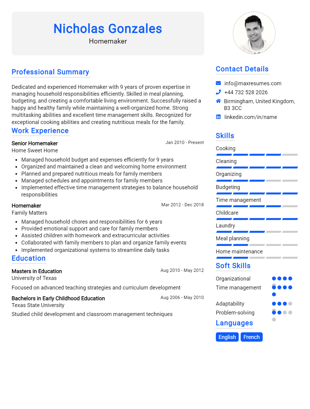 homemaker-resume-sample