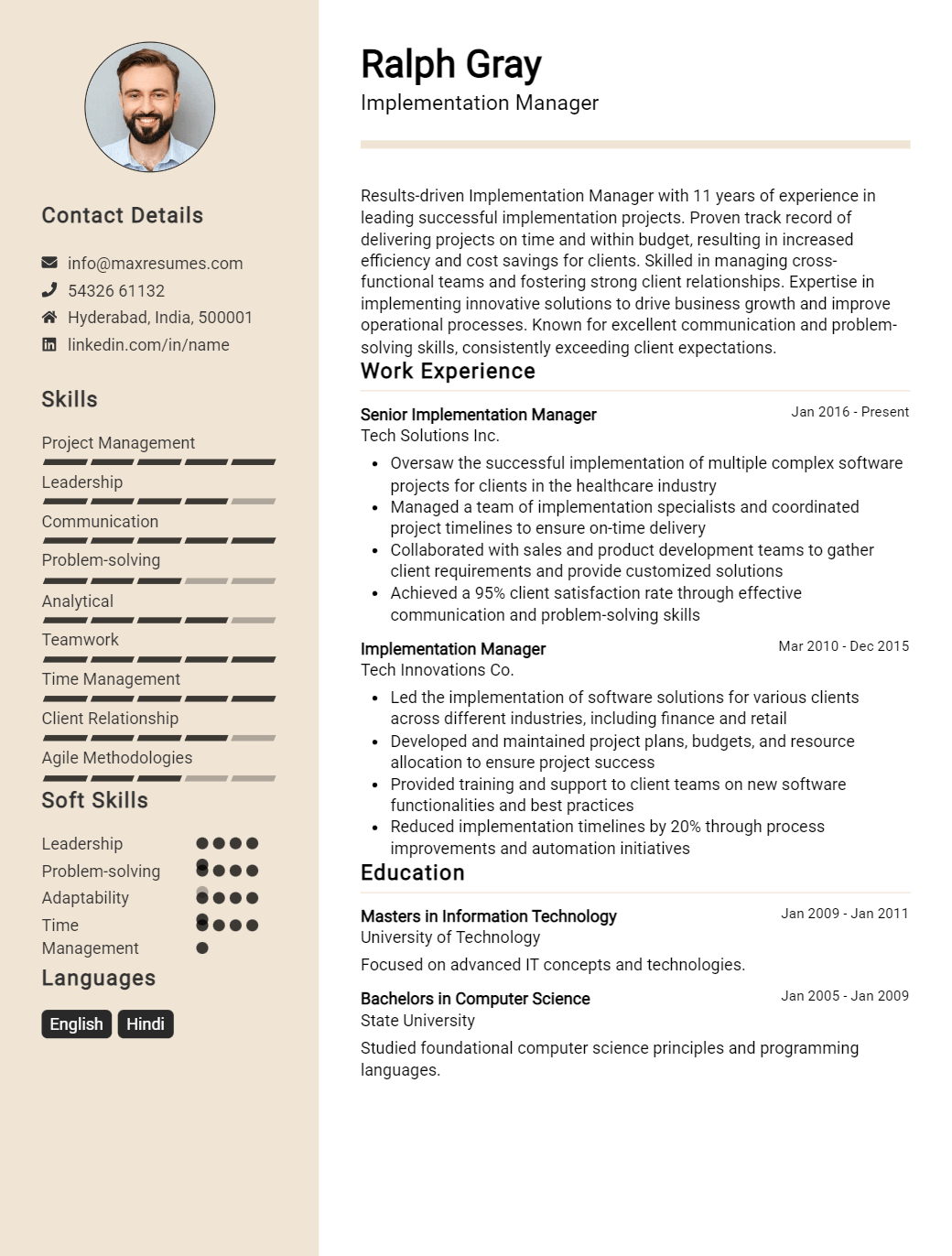 implementation-manager-resume-sample