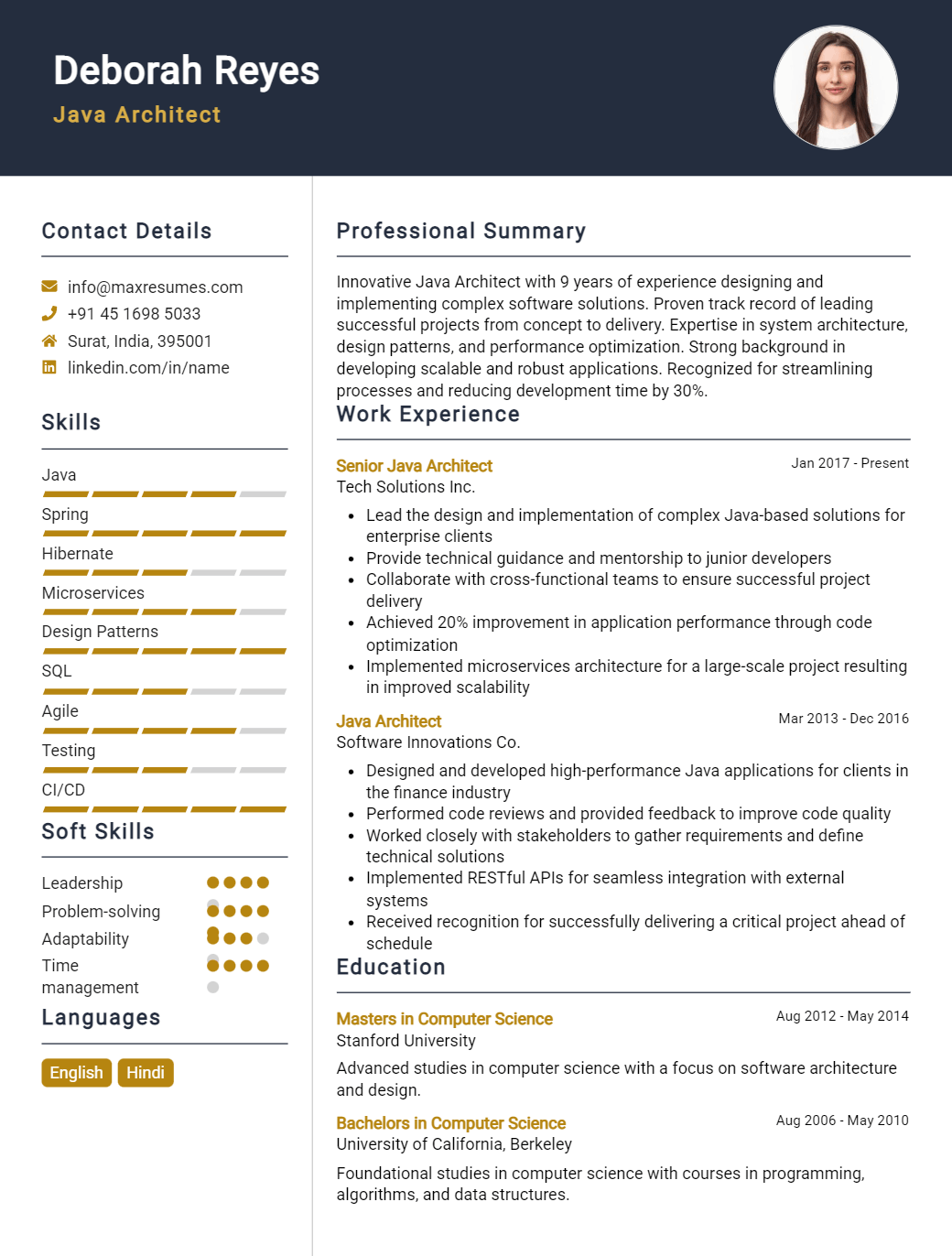 java-architect-resume-sample