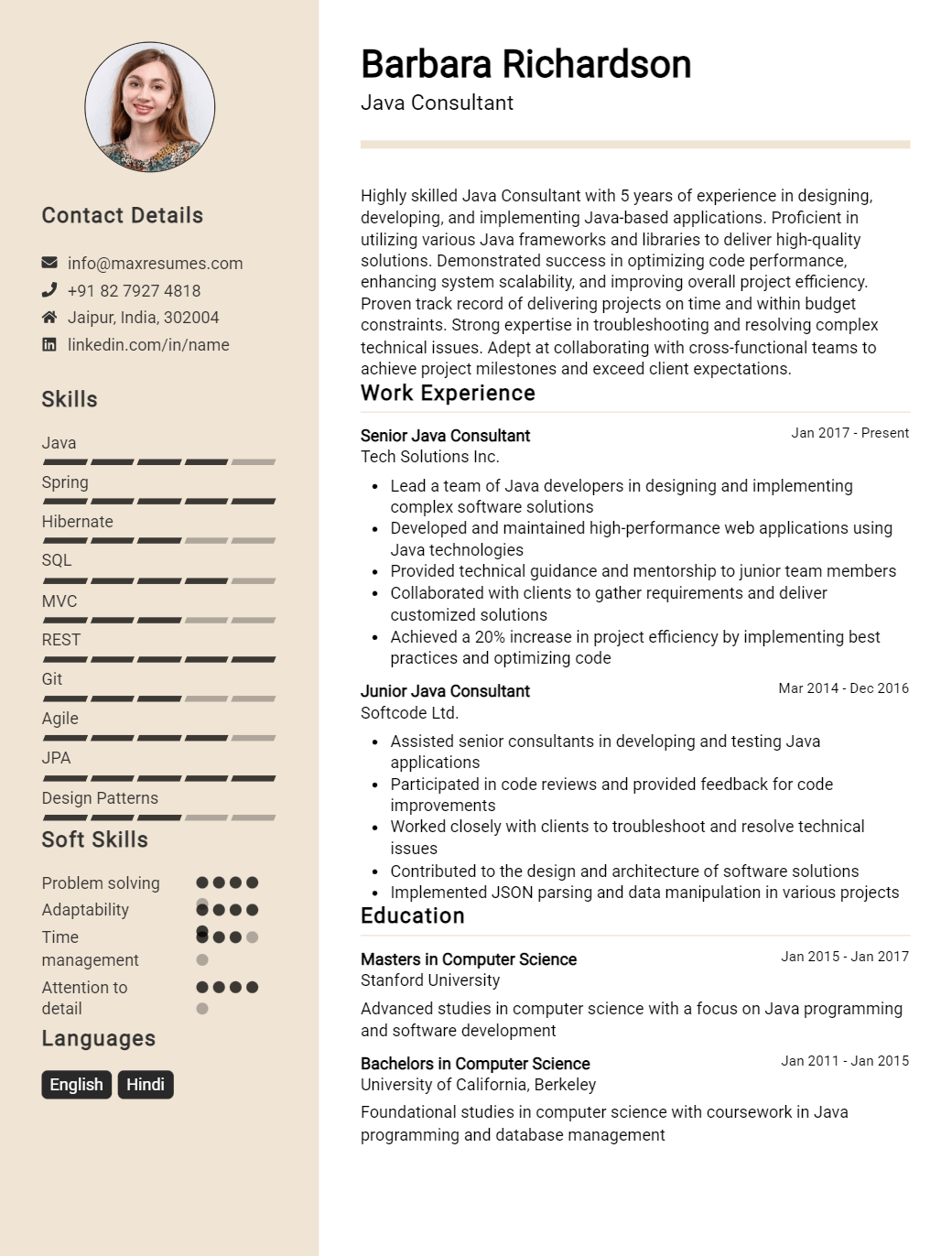 java-consultant-resume-sample