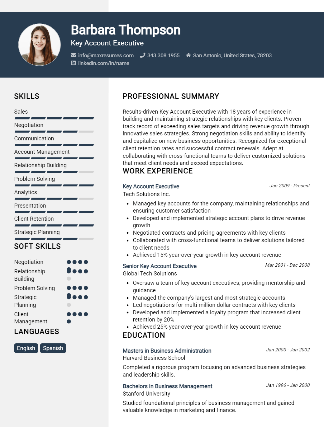 key-account-executive-resume-sample