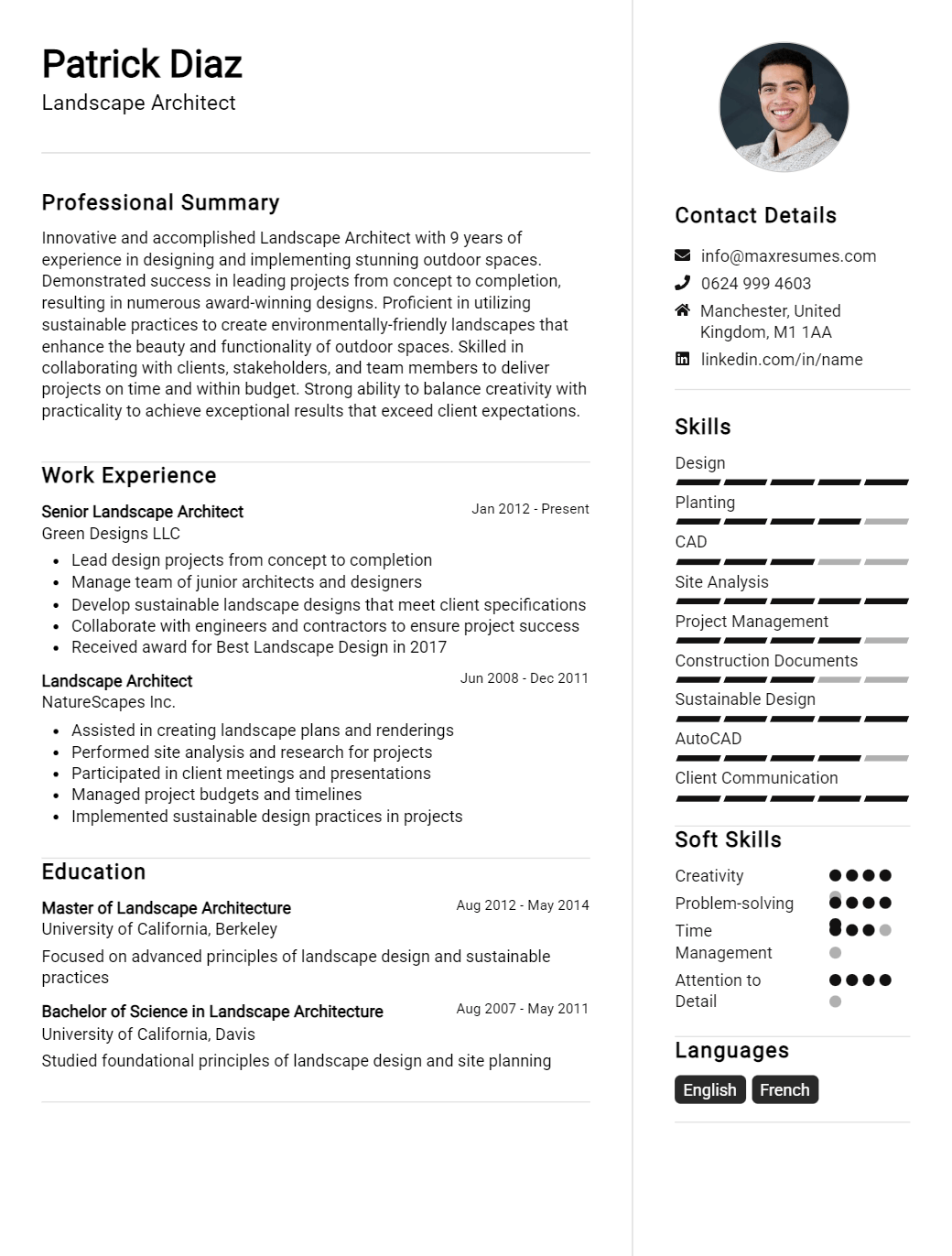 landscape-architect-resume-sample