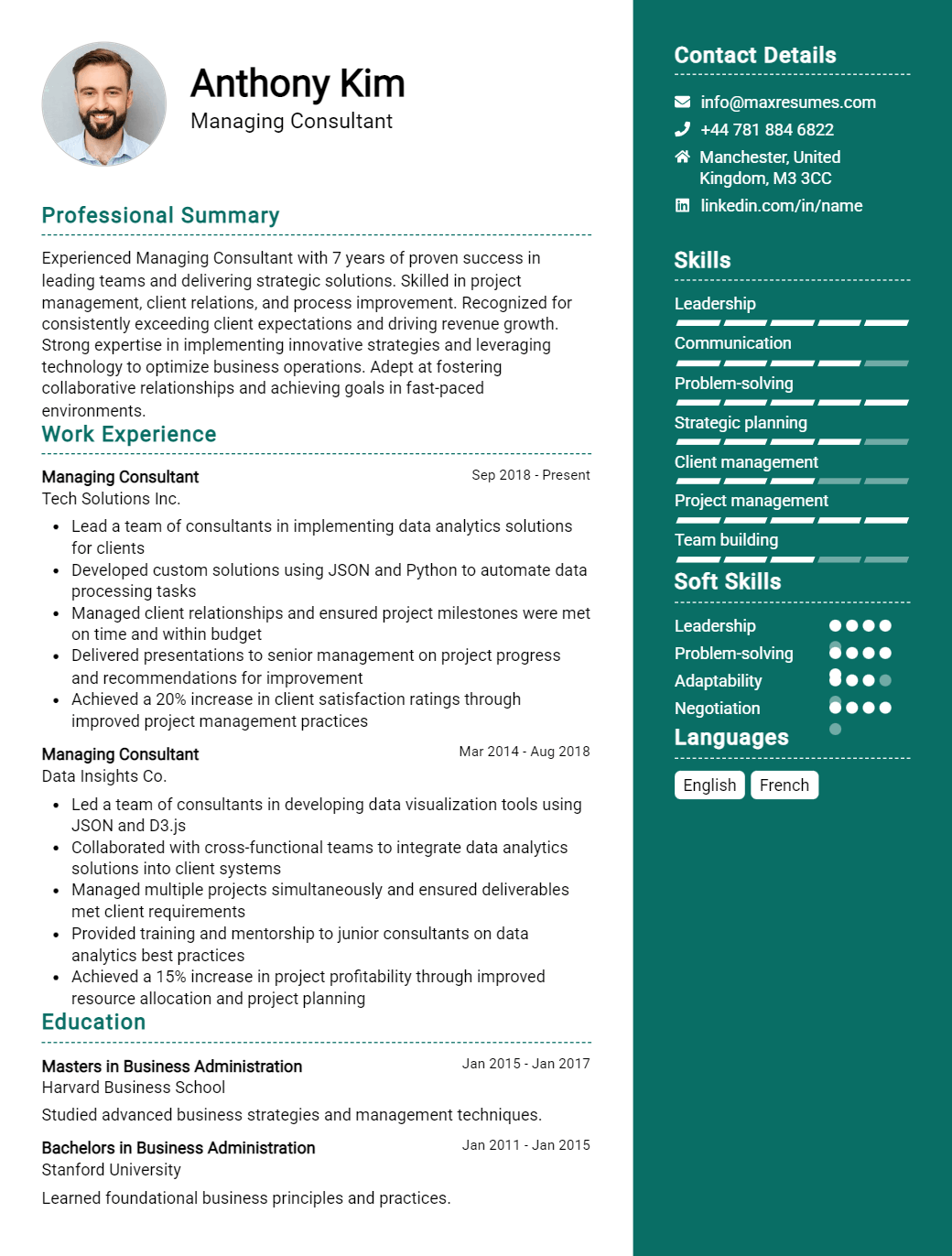 managing-consultant-resume-sample