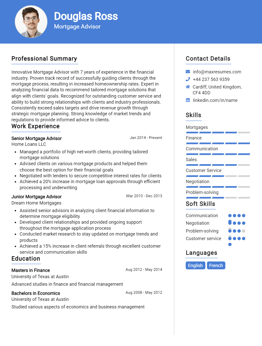 mortgage-advisor-resume-sample
