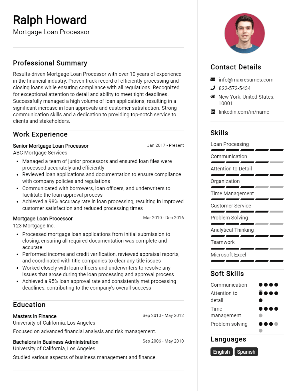 mortgage-loan-processor-resume-sample