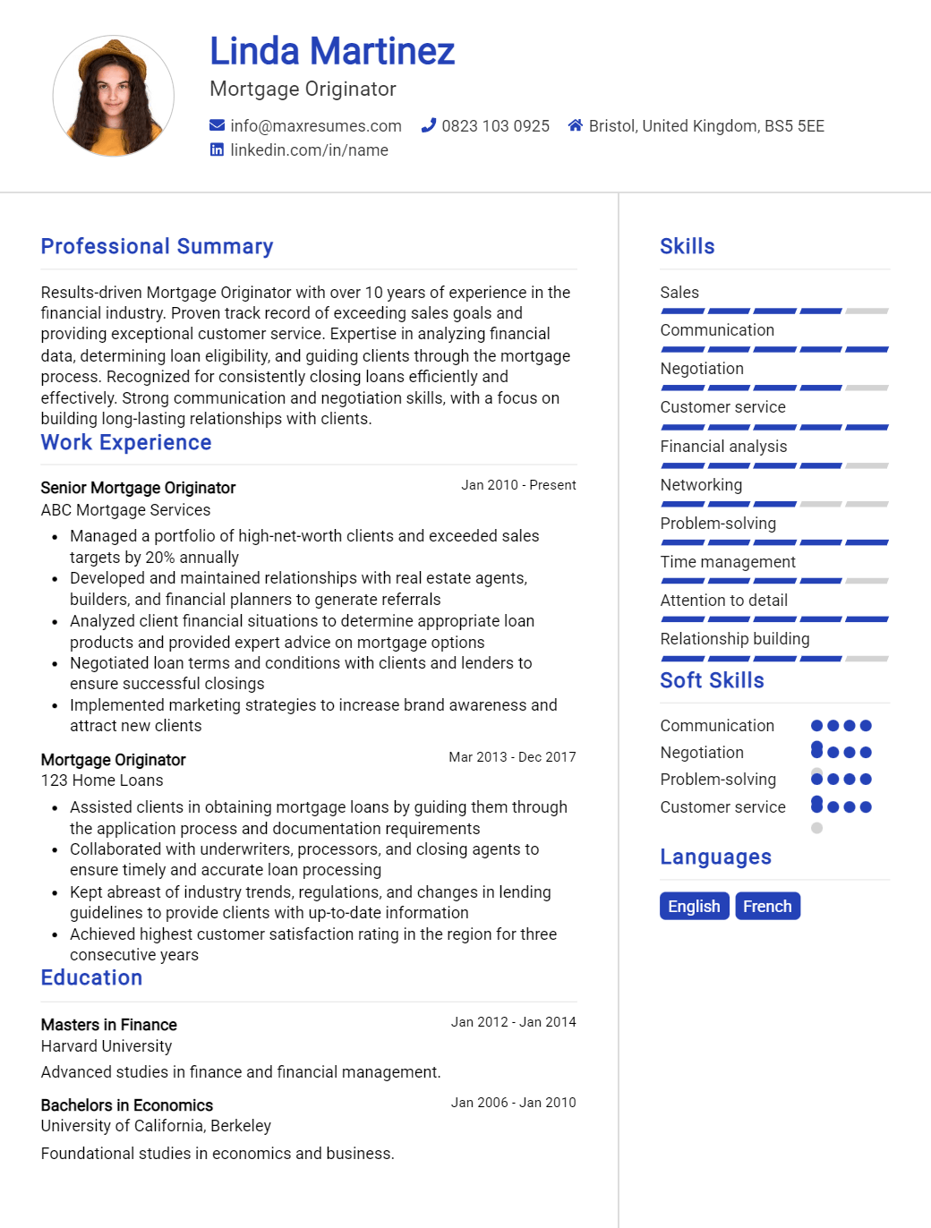 mortgage-originator-resume-sample