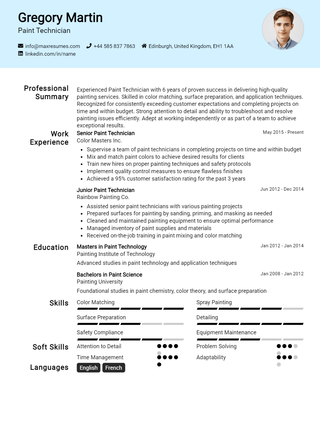 paint-technician-resume-sample