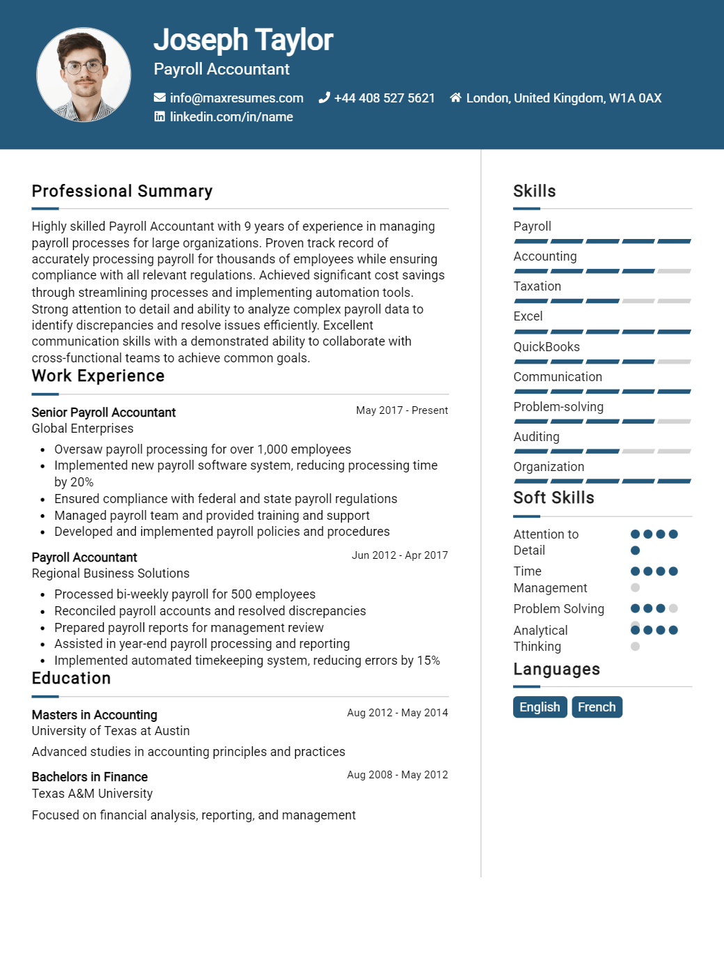 payroll-accountant-resume-sample