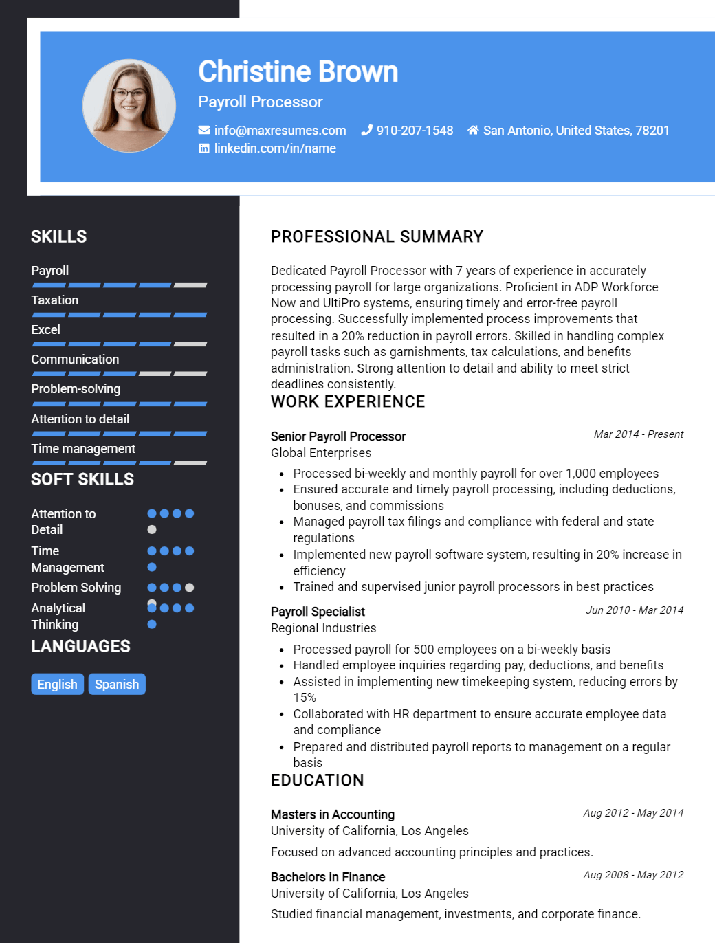 payroll-processor-resume-sample