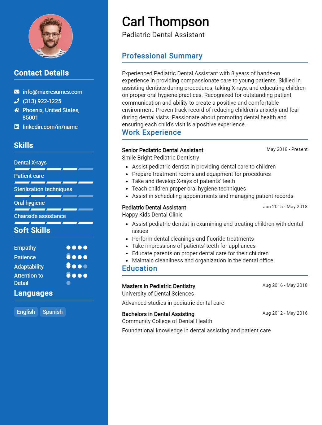 pediatric-dental-assistant-resume-sample
